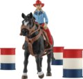Schleich, Farm World, Cowgirl hordóverseny játékszett
