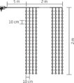 Home MLF 400/WW micro LED-es fényfüggöny, melegfehér, 2 m