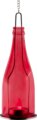 Home GB 23/YE dekorációs üveg, LED mécses, piros, 23 cm