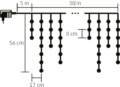 Home KKF 908/WW LED-es fényfüggöny, melegfehér, 30 m