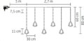Home KAF110WW LED-es fényfüggöny, melegfehér, 2,7 m