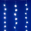 Home KAF50WH LED-es hópehely fényfüggöny, hidegfehér, 1,35 m
