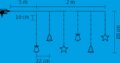 Home KAF 10/WW micro LED-es figurás fényfüggöny, melegfehér, 2 m