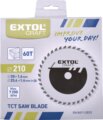 Extol Craft T60 körfűrészlap, 210mm