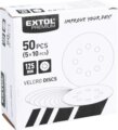 Extol Premium Tépőzáras Lyukas Csiszolópapír, 125mm, P100, 10db
