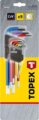 Topex 35D966 imbuszkulcs készlet, 1,5-10mm, 9 részes, színes