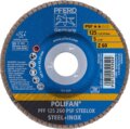 PFERD Polifan PFF 125 PSF STEELOX lamellás csiszoló korong, 125mm, Z60, 10 db