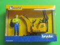 Bruder JCB 8010 CTS mini kotrógés építőmunkás figurával