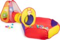 Játszósátor szett medencével, alagúttal, 100 db labdával