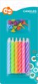 Születésnapi színes spirál gyertya, 8 cm, 12 darabos