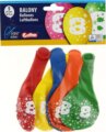 Színes számos lufi 5 darabos, 8
