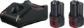 Bosch GBA 12V 2.0Ah Professional akkumulátor 2x és GAL 12V-40 töltő szett