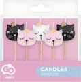 Cicafejek születésnapi tortagyertyák, 5 db