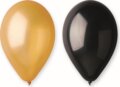 Beauty & Charm arany és fekete léggömb csomag, 30 cm, 5 db