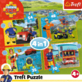 Sam a bátor tűzoltó 4 az 1-ben puzzle, 35, 48, 54, 70 darabos