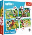 Szép nap Mickey számára 4 az 1-ben puzzle, 35, 48, 54, 70 darabos