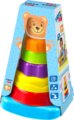 Színes macis piramis bébijáték
