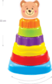 Színes macis piramis bébijáték
