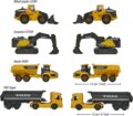 Volvo munkagép játékszett, 4 részes