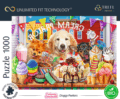 Cukiság bajnokok-Kutyák és finomságok kombinálható puzzle, 1000 darabos