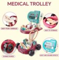 Orvosi kézikocsi játékszett, 24 db-os