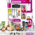 Játékkonyha szett kiegészítőkkel, rózsaszín