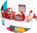 Szupermarket játékszett, zöld, 81 db-os