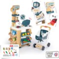 Smoby, Szupermarket játékszett bevásárlókocsival, 34 db-os