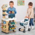 Smoby, Szupermarket játékszett bevásárlókocsival, 34 db-os