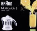 Braun Multiquick 3 MPZ9 Citrusprés, Citromatic, 20W, Fehér