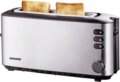 Severin AT 2515 Hosszú szeletes kenyérpirító, Beépített zsemle feltét, Nemesacél (matt)