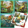Dinoszauruszok 3 az 1-ben puzzle, 20, 36, 50 darabos