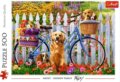 Kerékpár és kutyusok puzzle, 500 darabos