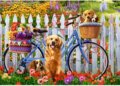 Kerékpár és kutyusok puzzle, 500 darabos