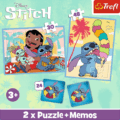 Lilo & Stitch puzzle és memória játék, 30, 48 darabos