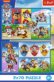 Mancs őrjárat kalandok puzzle, 2 x 70 darabos