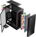Logic Aramis ARGB Midi Tempered Glass, fekete