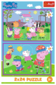 Peppa a játszótéren puzzle, 2 x 24 darabos