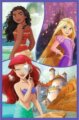 Disney hercegnő barátnők puzzle, 3 x 80 darabos