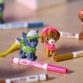 Crayola Washimals, Kimosható Mancs őrjárat figura, 2 db, Skye és Rocky