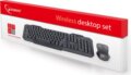 Gembird KBS-WM-02 billentyűzet + egér szett (angol US, vezeték nélküli, fekete)