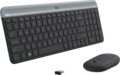 Logitech MK470 Slim billentyűzet + egér szett (német, vezeték nélküli, fekete/ezüst)