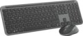 Logitech MK950 Signature Slim billentyűzet + egér szett (német, vezeték nélküli, grafit)