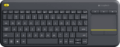 Logitech K400 Plus (amerikai - US, wireless, Touch, fekete)