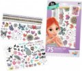 Buki, Lemosható csillogó tetoválás szett lányoknak, 75 db-os