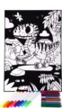 Tookyland, Bársonyos színezőkészlet, Dinoszaurusz, 30 x 25 cm