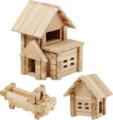 Fa építőkészlet, Ház garázzsal, 75 db-os