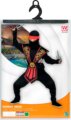 Piros harcos Ninja jelmez fegyverekkel, 158 cm