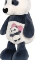 NICI GREEN, Love panda plüssfigura bébijével, 40 cm