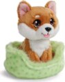 NICI GREEN, Shiba Inu kutya plüssfigura kosárban, 12 cm